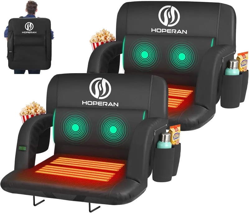 HOPERAN Massage Heated Stadium Seats for Bleachers